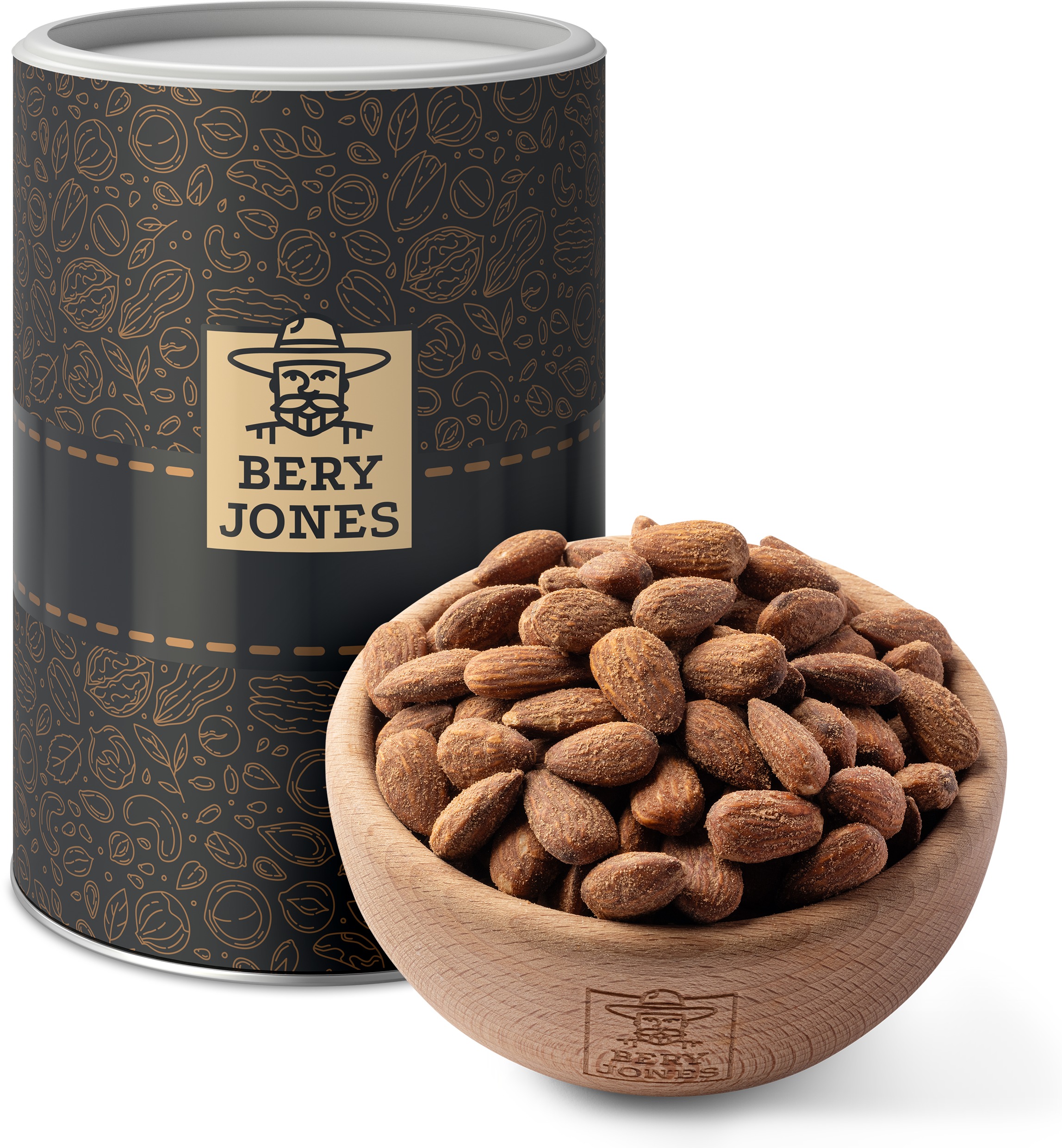 Bery Jones Mandle s údenou príchuťou so zníženým obsahom soli v tubuse 450 g