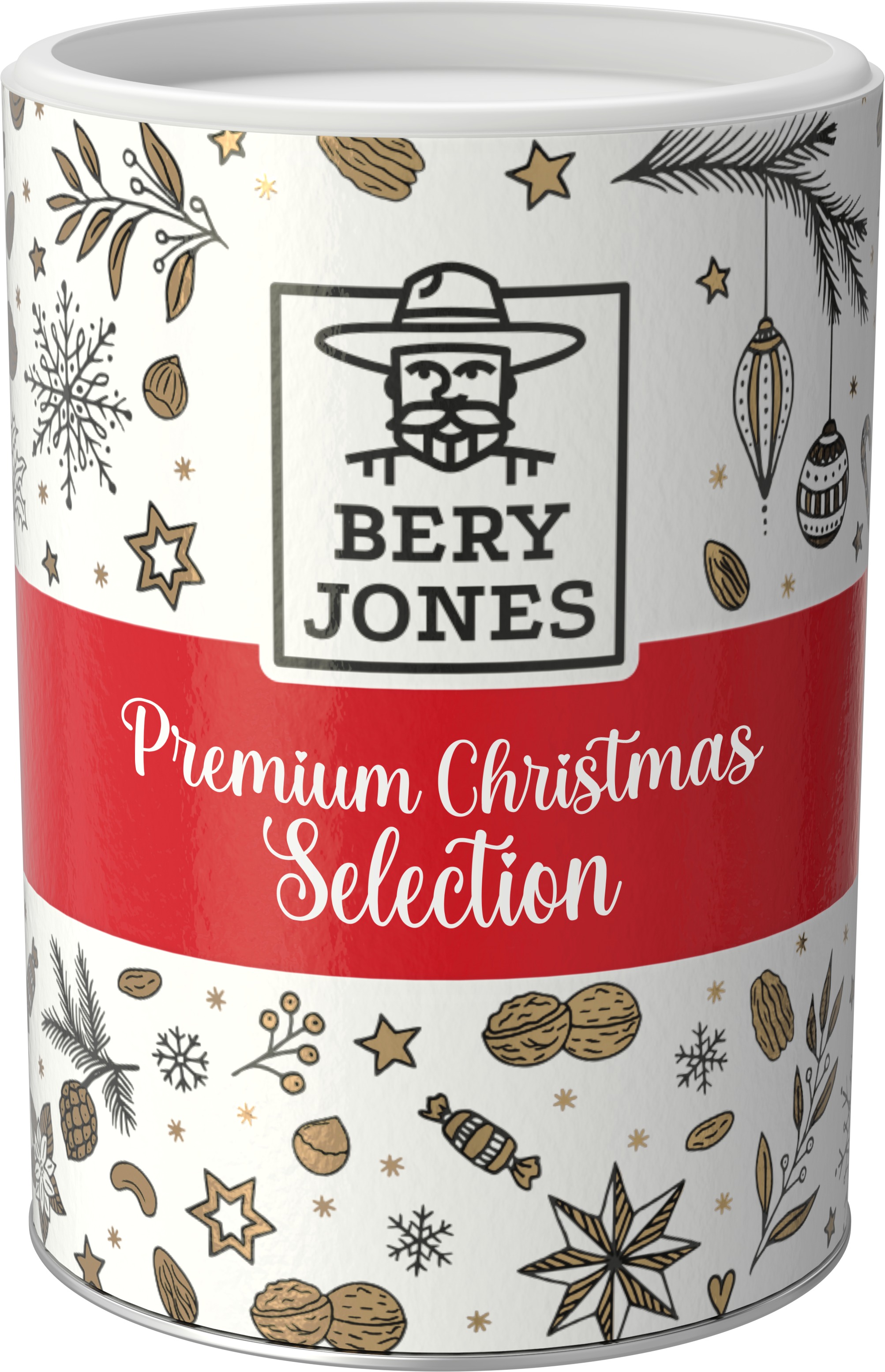 Bery Jones Vianočná zmes orechov v tubuse 400 g