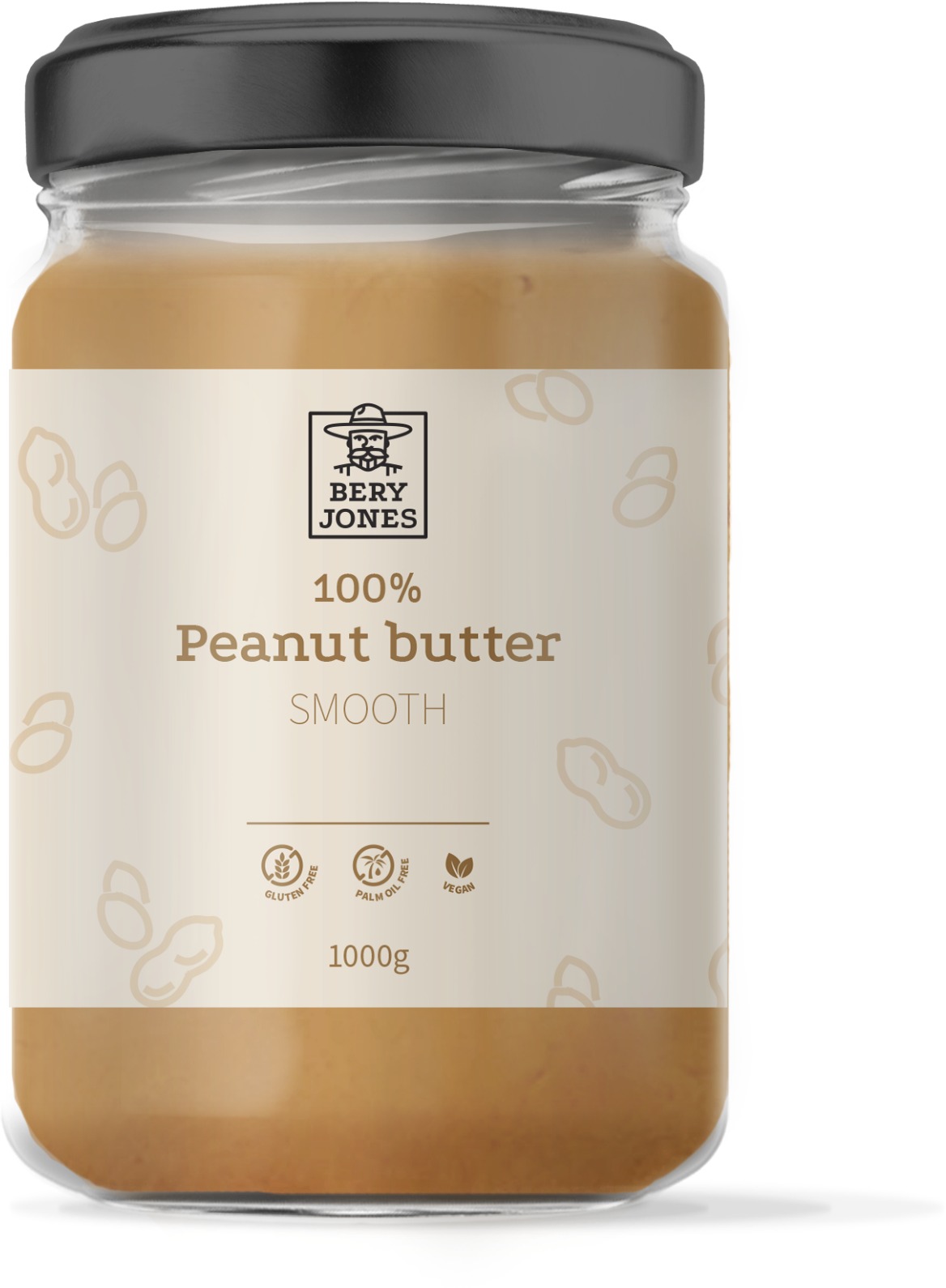 Bery Jones 100 % Arašidové maslo smooth 1 kg