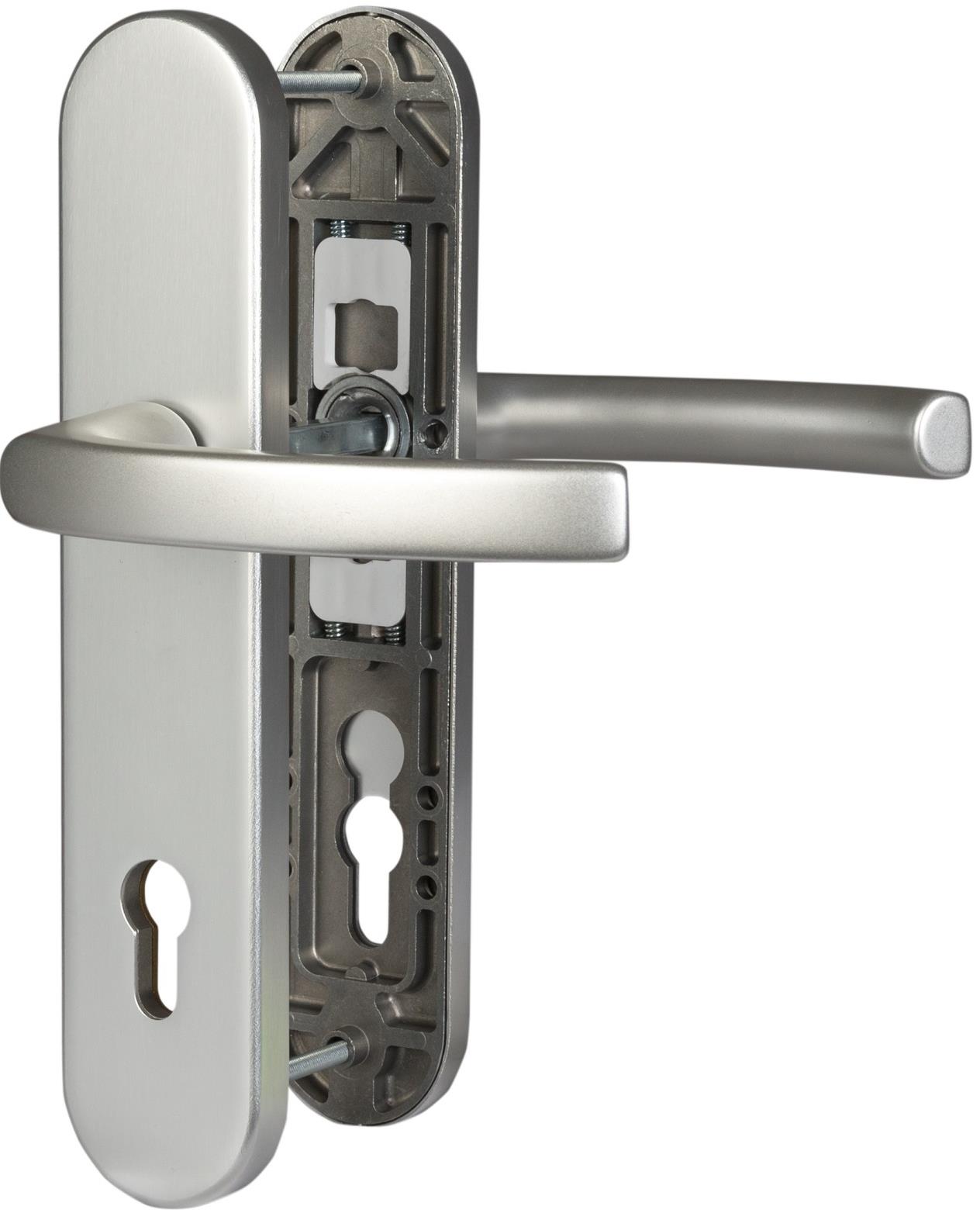 BLAUGELB Dverové kovanie kľučka – kľučka DGT50, PZ92, F1 strieborná