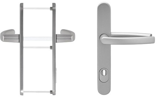 BLAUGELB Dverové kovanie kľučka – kľučka DGT35, PZ92, ZA, RAL9016 biela