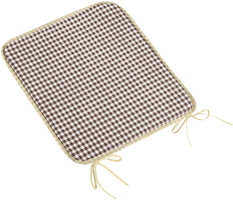 BELLATEX Sedák BERTA 34/608 hladký 40 × 40 cm, kocky hnedý
