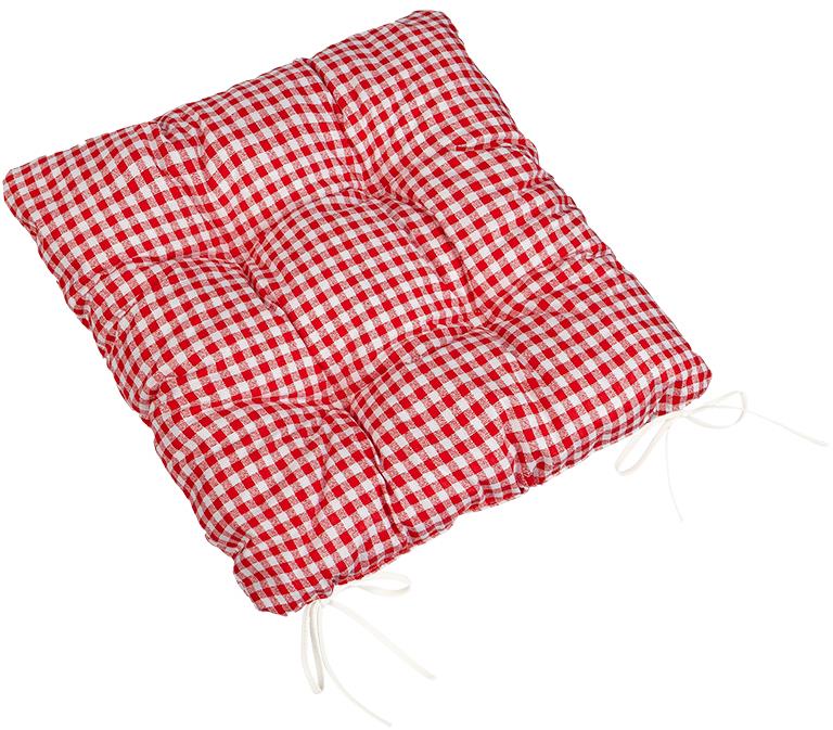 BELLATEX Sedák BERTA 41/609 prešívaný 40 × 40 cm, kocka červená