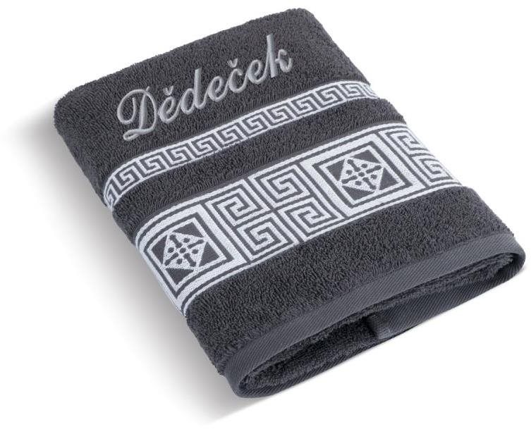 BELLATEX s.r.o. Froté uterák 50 × 100 grécka kolekcia 155/044 s výšivkou „Dědeček“