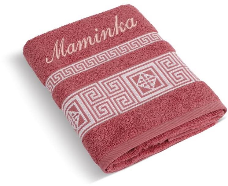 BELLATEX s.r.o. Froté uterák 50 × 100 grécka kolekcia 155/062 s výšivkou Maminka