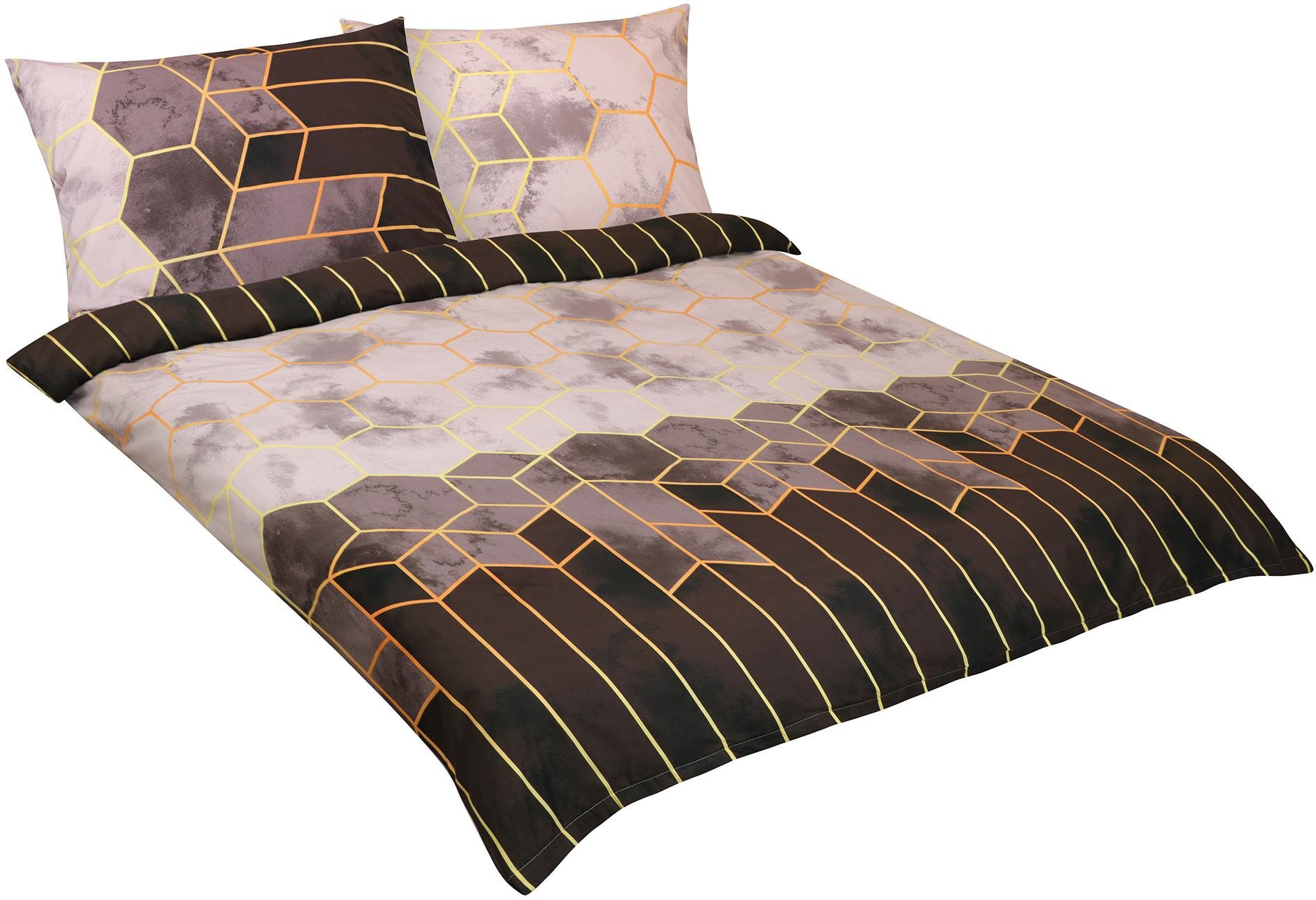BELLATEX Obliečky bavlna F 90 cm/354 hnedé plásty 1 ks 200 × 220 cm, 2 ks 70 × 90 cm