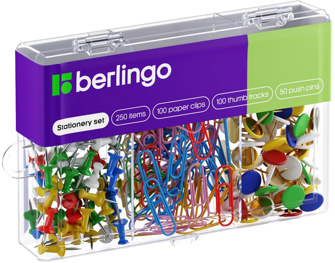 BERLINGO sada kancelářských potřeb, mix barev - balení 250 ks