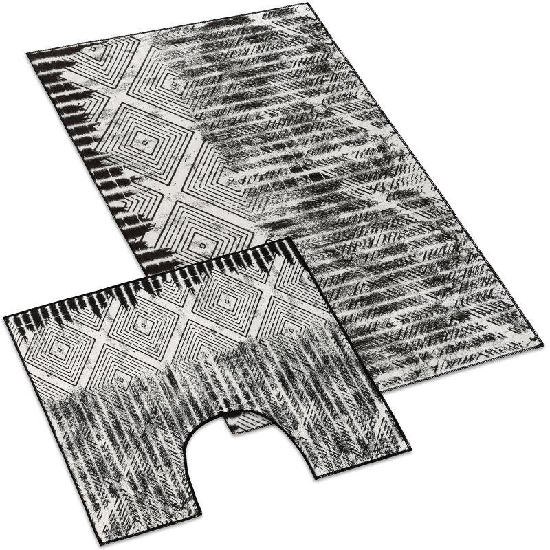 BELLATEX s.r.o. - Kúpeľňová sada - 3D tlač 60×100+60×50 850/099 kosoštvorec