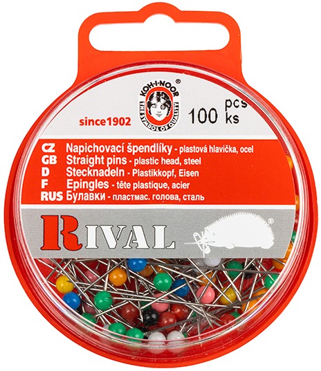 BELLATEX s.r.o. G – Špendlík napichovací Fe 31 × 0,60 mm (v. 31) farebná hlavička 100 ks