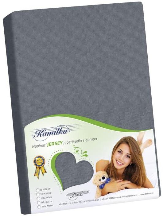 BELLATEX s.r.o. J5: Džersej prestieradlo 140 × 200 046 tmavo sivá