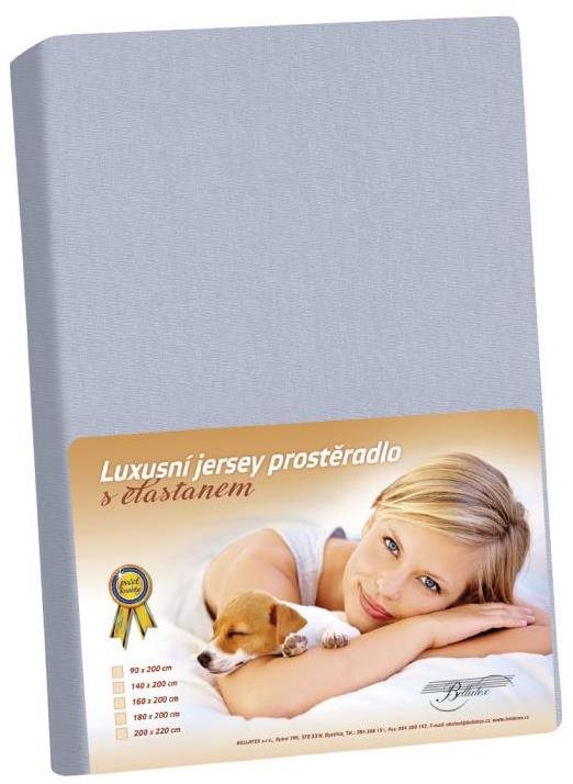 BELLATEX s.r.o. KL3:Jersey s elastanom plachta 160×200 342 svetlosivá