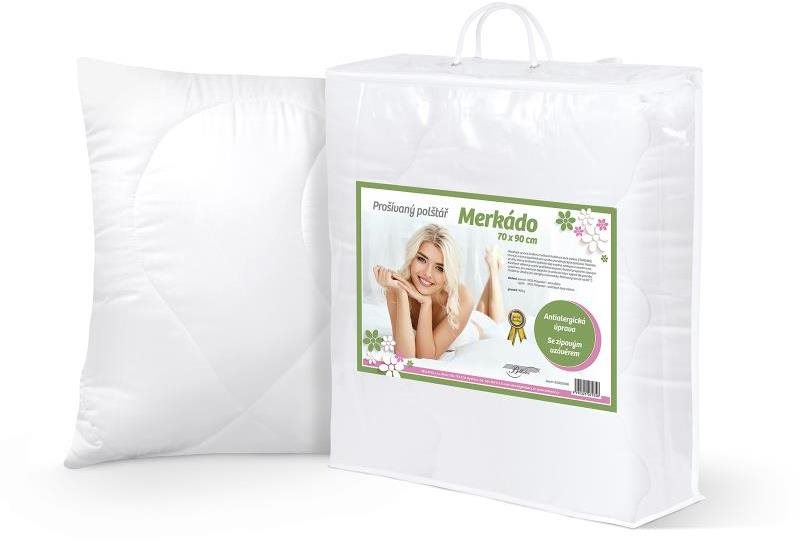 Bellatex Vankúš Merkádo 900g – 70 × 90 cm – biela, 70 × 90 cm