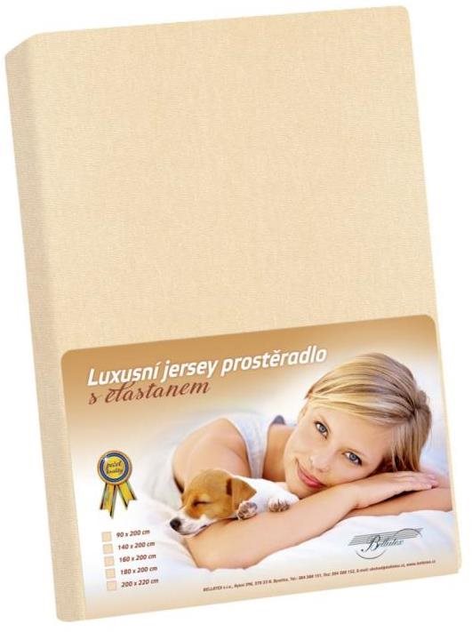 Bellatex Jersey s elastanom – 180 × 200 cm – béžová