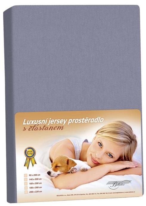 Bellatex Džersej s elastanom – 180 × 200 cm – tmavo sivá