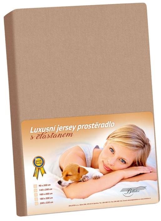 Bellatex Jersey s elastanom – 90 × 200 cm – kávová