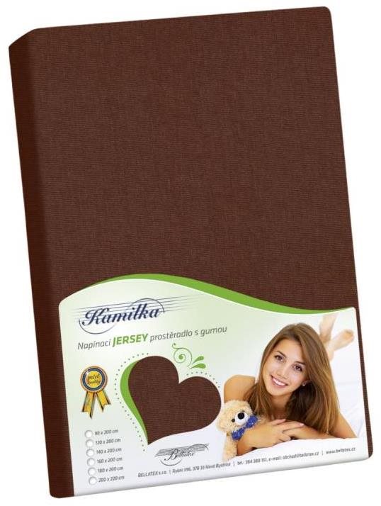 Bellatex Jersey – 140 × 200 cm – tmavohnedá