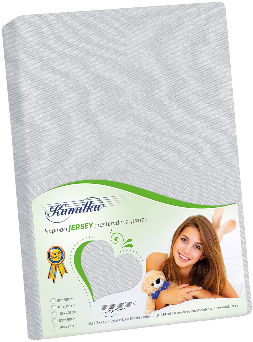 Bellatex Jersey – 90 × 200 cm – svetlosivá