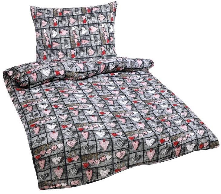 Bellatex Krepové – 140 × 200, 70 × 90 cm – červené srdce