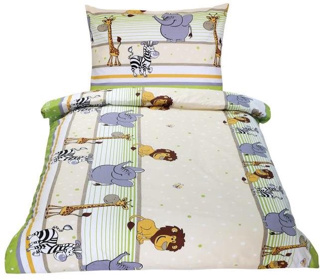 Bellatex Bavlnené Junior – 140 × 200, 70 × 90 cm – safari zelené