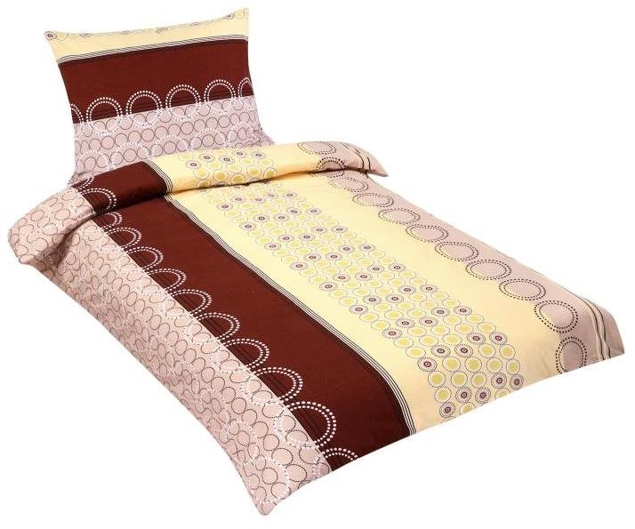 Bellatex Flanelové – 140 × 200, 70 × 90 cm – béžové kolieska
