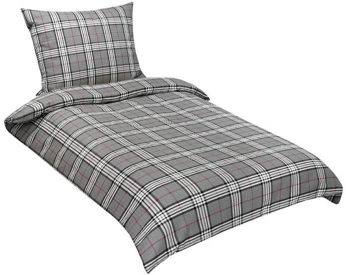 Bellatex Krepové – 140 × 200, 70 × 90 cm – sivé káro
