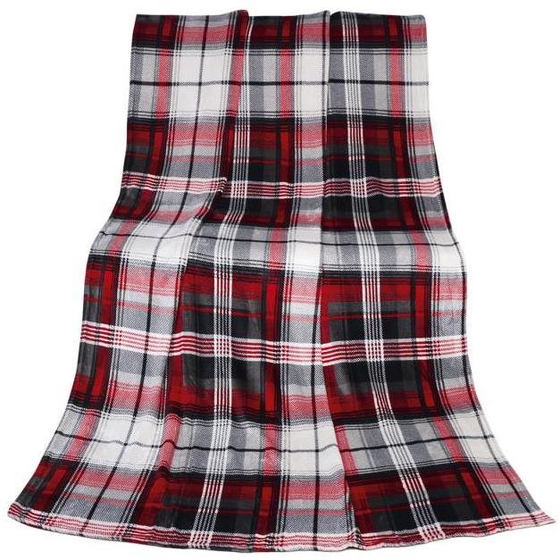 Bellatex Kemping PLUS – 150 × 200 cm – červené štvorce