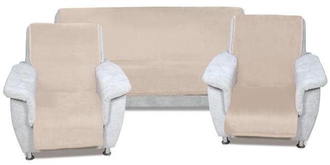 Bellatex Korall micro 2+1 - 150 × 200 cm + 2x 65 × 150 cm - béžová