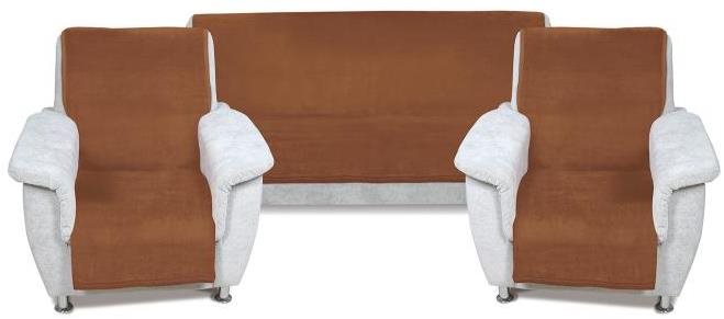 Bellatex KIRA PLUS 2 + 1 – 150 × 200 cm + 2× 65 × 150 cm – hnedá/ svetlo béžová