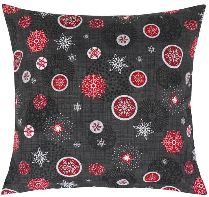 Bellatex s.r.o. - Poťah Vianoce 45×45 cm 55/121 vianočné ozdoby sivé