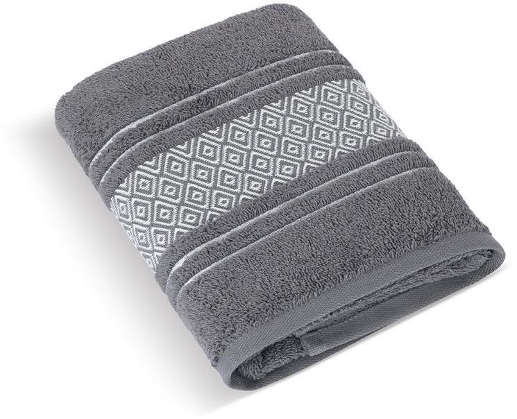 Bellatex - Froté Mozaika - Osuška 124/044 - 70 × 140 cm - tmavosivá