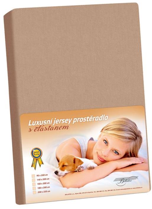 Bellatex KL8: Jersey s elastanom plachta na posteľ 100 × 200 313 kávová