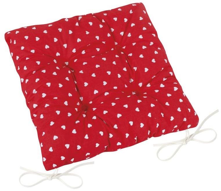 Bellatex Adela prešívaný – 40 × 40 cm, prešívaný – srdiečka
