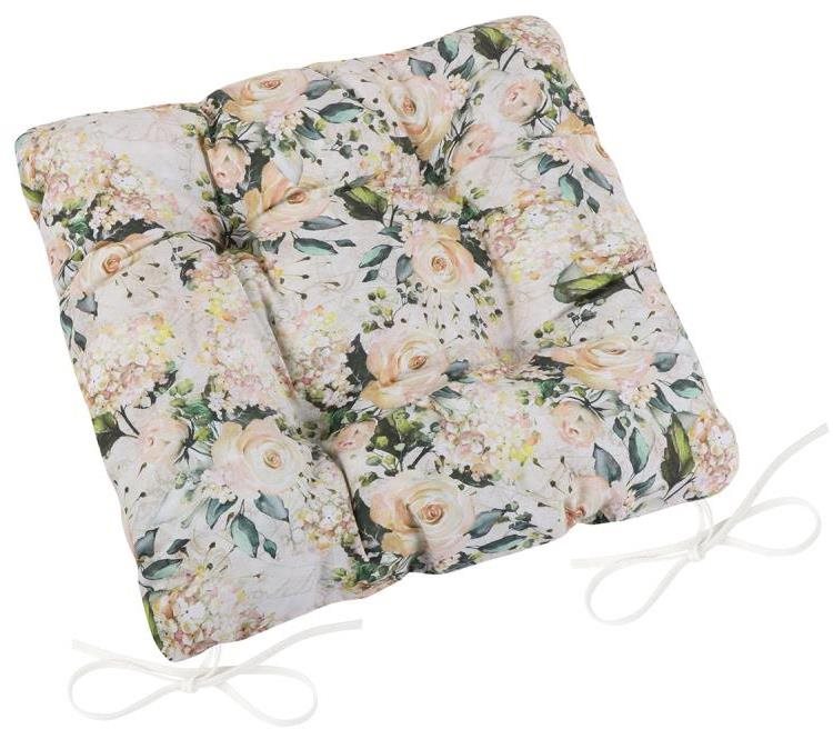 Bellatex EMA prešívaný – 40 × 40 cm, prešívaný – vanilková ruža