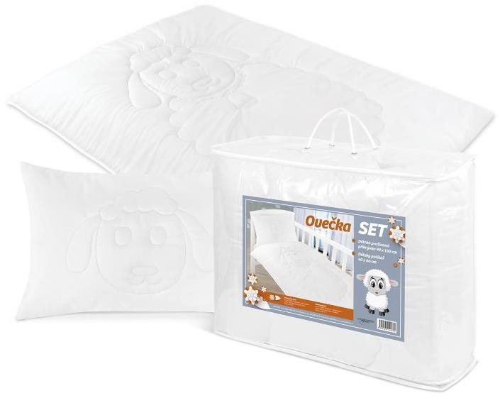 Bellatex SET – Ovečka – detská 90 × 135 cm + 40 × 60 cm – biela