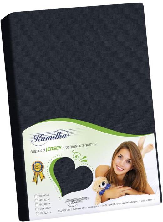 BELLATEX J4 Prestieradlo Jersey 120 × 200 cm, čierne