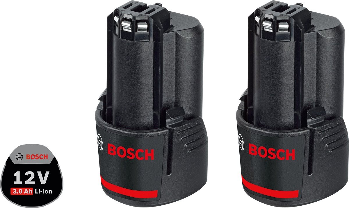 BOSCH 2× GBA 12 V 3,0 Ah