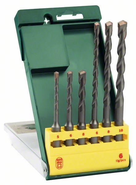 BOSCH 6-dielna sada vrtákov SDS plus S2 Pml 2.607.019.447