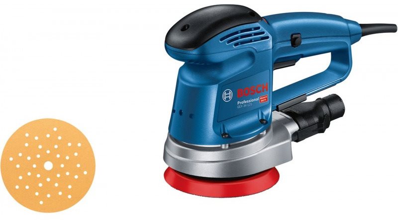BOSCH Professional Excentrická brúska Elektrická GEX 34-125 0.601.372.300