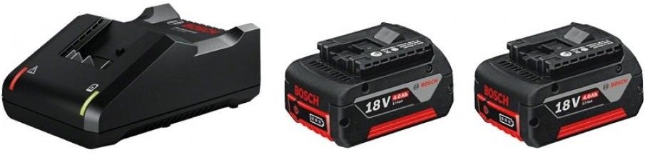 BOSCH Professional 2× akumulátor GBA 18 V, 4 Ah + nabíjačka GAL 18V-40 1.600.A01.9S0