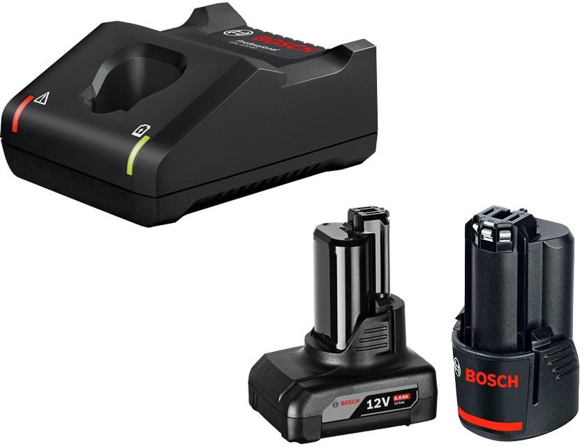 BOSCH Professional 2× akumulátor GBA 12 V, 2 a 4 Ah + nabíjačka GAL 12V-40 1.600. A01. NC9