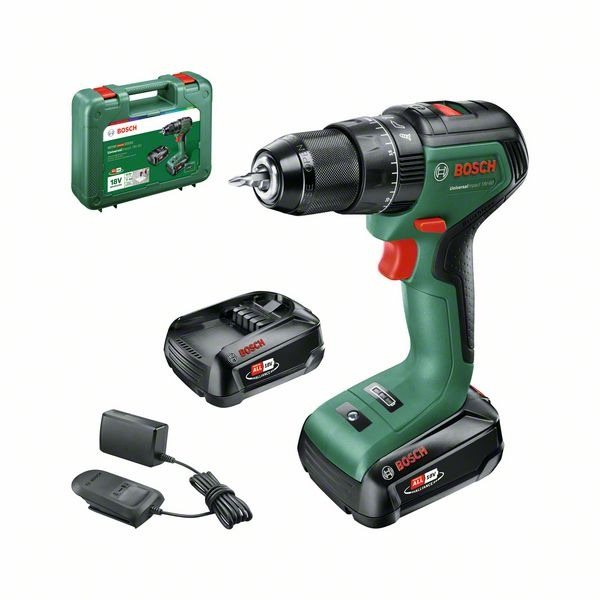 BOSCH UniversalImpact 18 V – 55 (2× 2,0 Ah) + AL18V-20 0.603.9D7.102