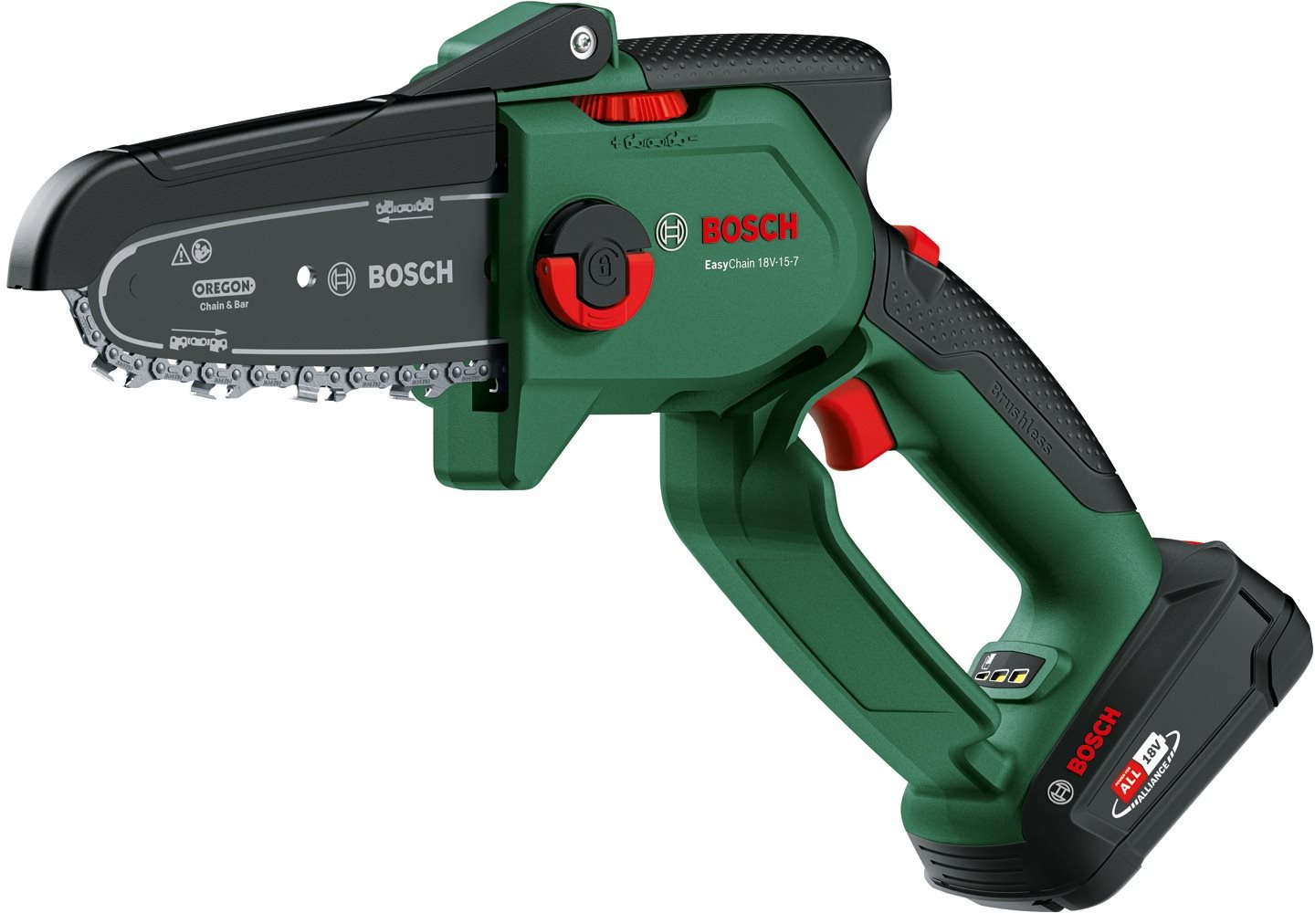 BOSCH Reťazová píla jednoručná AKU EasyChain 18V-15-7 (1× 2,5 Ah) 0.600.8B8.900