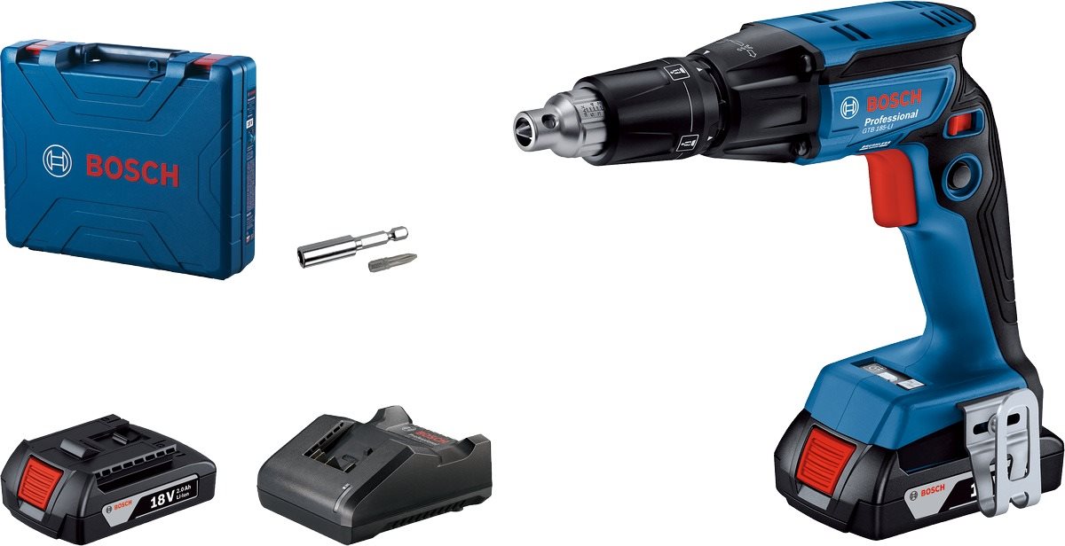 BOSCH GTB 185-LI 18V 2× 2 Ah v kufri 0.601.9K7.020