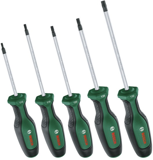 Bosch Súprava skrutkovačov Torx 5 kusov, 1.600.A02.BX6