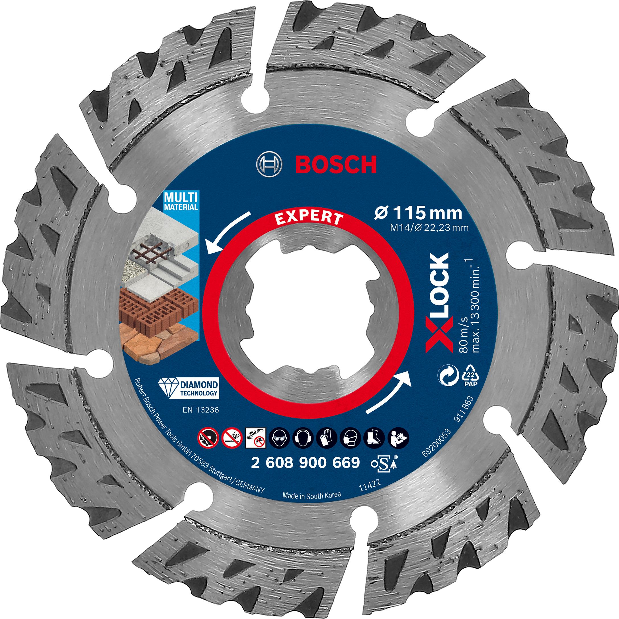 Bosch Diamantový deliaci kotúč EXPERT MultiMaterial X-LOCK 115 × 22,23 × 2,4 × 12 mm 2.608.900.669