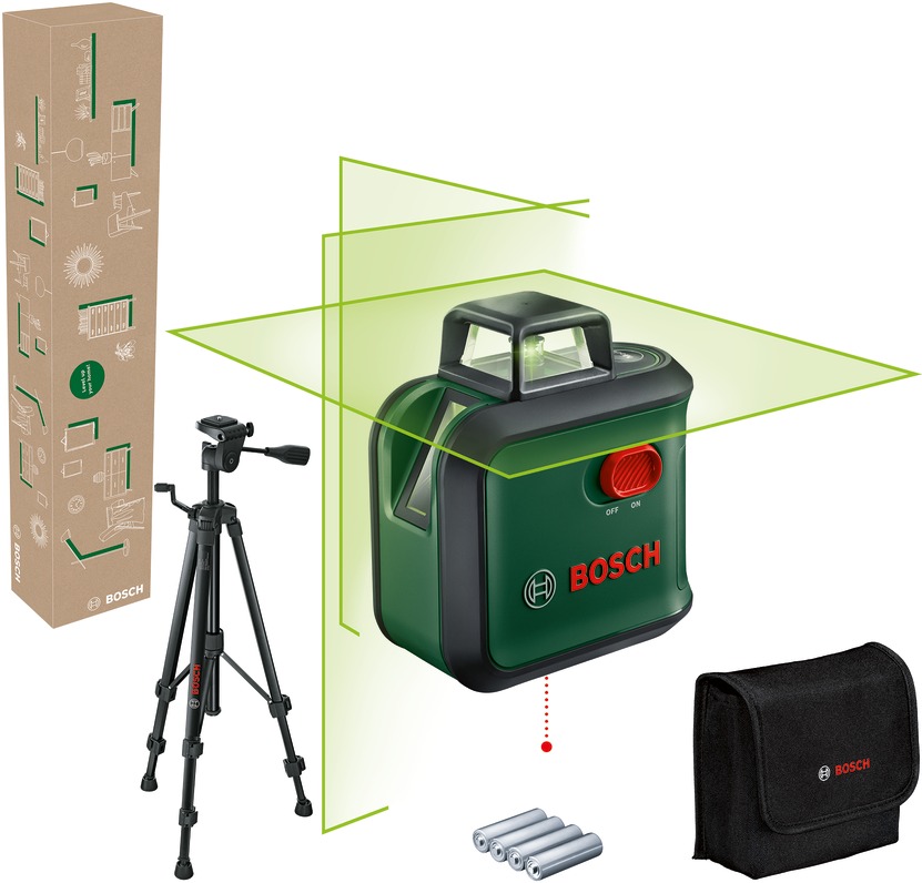 BOSCH Krížový laser samonivelačný AdvancedLevel 360 sada 0.603.663. BZ1 (4× AA)