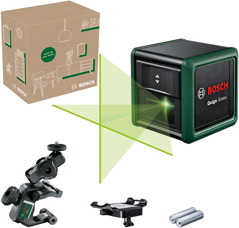 BOSCH Krížový laser samonivelačný Quigo Green 0.603.663.CZ0 (2× AA)