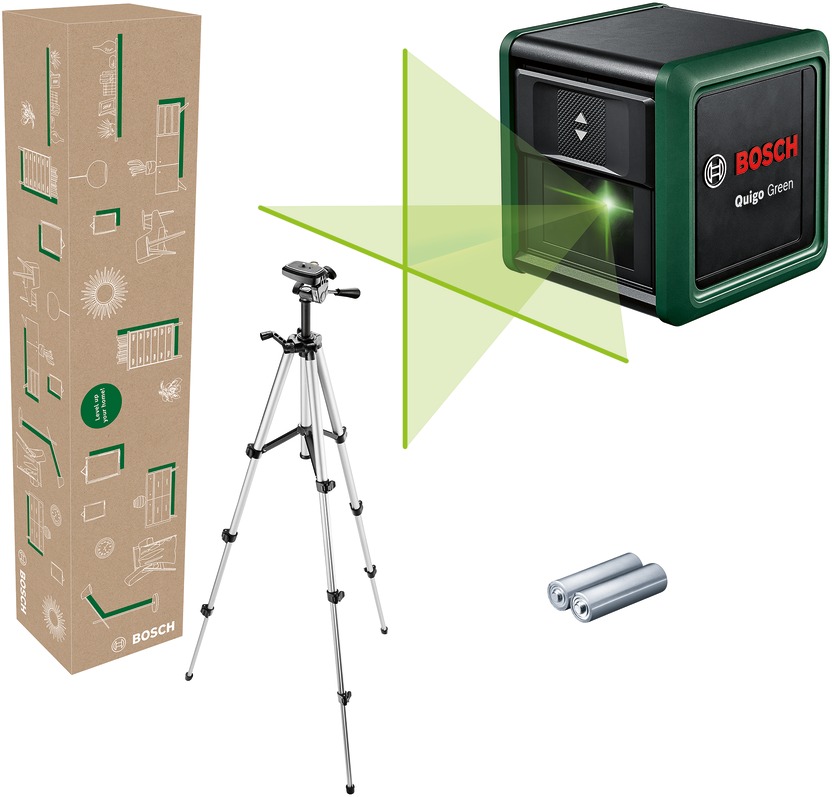 BOSCH Krížový laser samonivelačný Quigo Green sada 0.603.663.CZ1 (2× AAA)