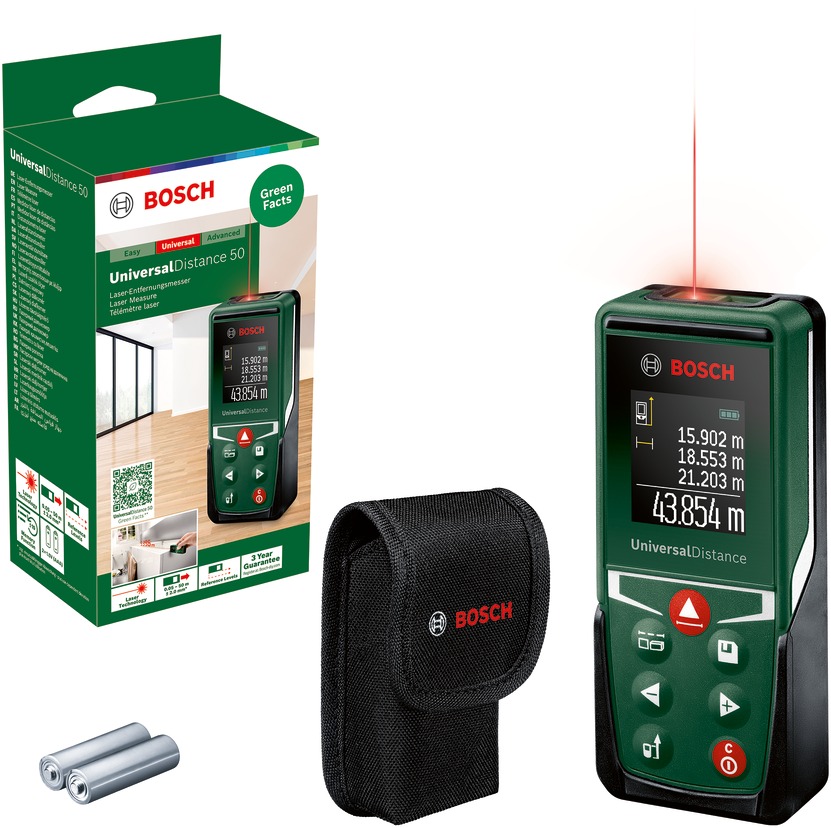 BOSCH Laserový diaľkomer 50 m UniversalDistance 50 0.603.672.801 (2× AAA)