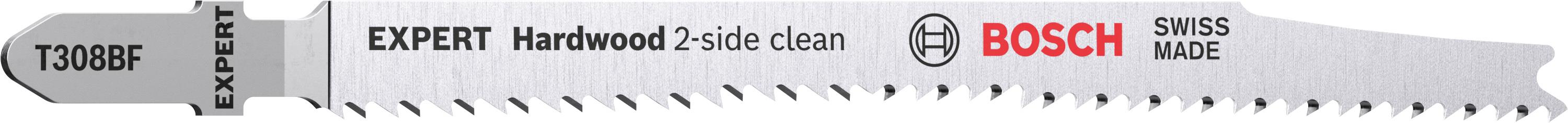 BOSCH 'Hardwood 2-side clean' T 308 BF Jigsaw Blade EXPERT 2 ks 2.608.901.713